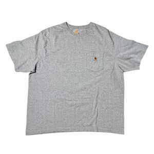 Carhartt Grey Heavyweight Loose Fit Pocket T-Shirt 2XL Workwear Casual Blokecore